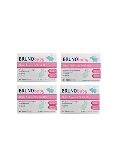 Bruno Baby Nazal Burun Aspiratörü Yedek Uç 4 x 10'lu