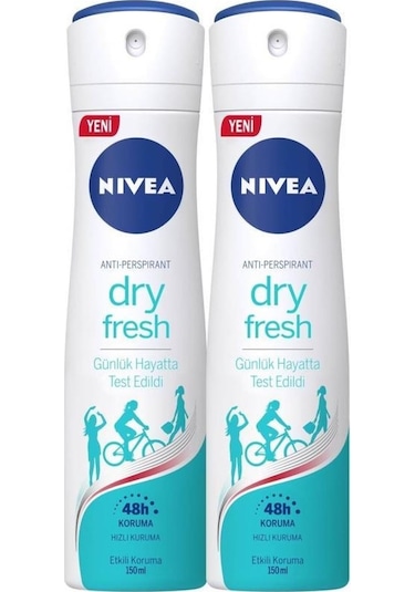 Nivea Dry Fresh Kadın Sprey Deodorant 2 x 150 ML