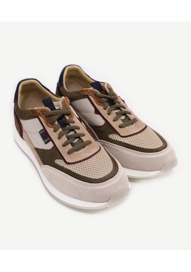 Yargıcı File Detaylı Deri Sneaker 24yeay4476x 017 Bej