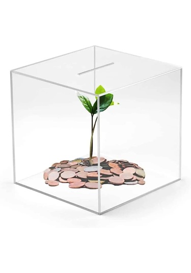 Dolıty Para Kumbarası Kumbara Çocuklar Saklama Kutusu, Kişisel 12cmx12cmx12cm