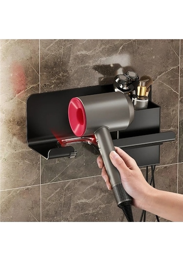 Jialan Saklama Kutusu Dayanıklı Alüminyum Alaşım Saç Kurutma A Siyah