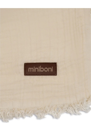 Miniboni Müslin Bebek Battaniyesi 100x120 Cm Ekru