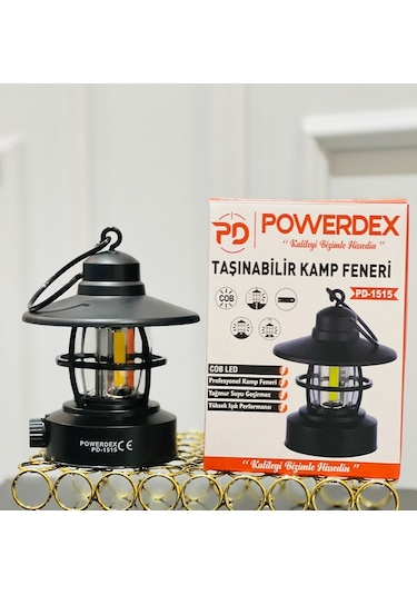 Powerdex Pd-1515 Taşınabilir Şarjlı Kamp Lambası Siyah