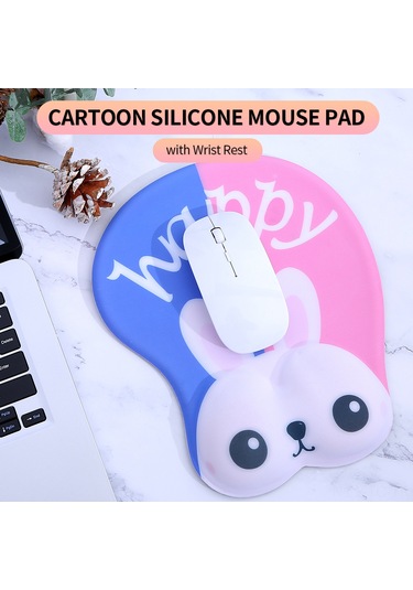 Skycity Kedi/rabbit/bowknot Desenli Silikon Fare Pedini, Dizaynlı Bilek Desteği İle Kaydırma Kabiliyeti Ve Kesin Konumlandırma Özelliğiyle