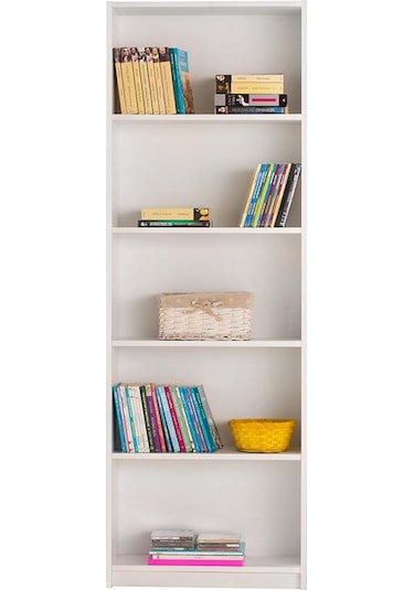 Adoremobilya Max 5 Raflı Kitaplık - Beyaz