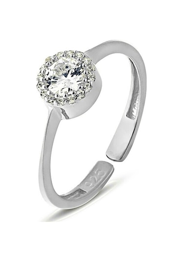 Zanaatsilver 925 Ayar Gümüş Elmas Montürlü Yüzük