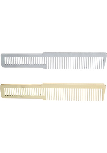 Suntek Büyük Berber Tarak Düz Üst Kesme Soluk Stil Gümüş