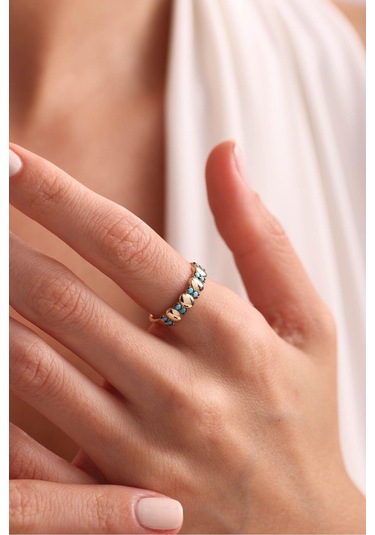 Gianfranco Mavi Taşlı Antique Yüzük