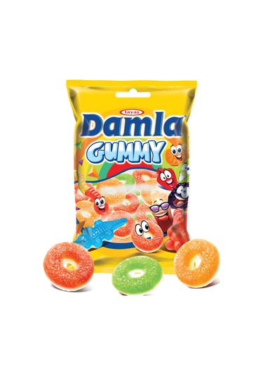 Tayaş Damla Gummy Ring Sour Gummy & Foam Jel Şeker 1 KG