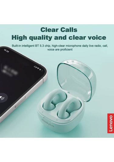 Qingmipy 联想 Lp13 Kulaklık - Pembe, Bt 5.3, Klemli Tasarım, 5 Saat Müzik Süresi, 10mm Hoparlör