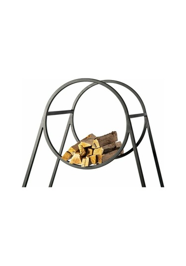 Soba Yanı Odunluk Metal Şömine Odunluğu Siyah