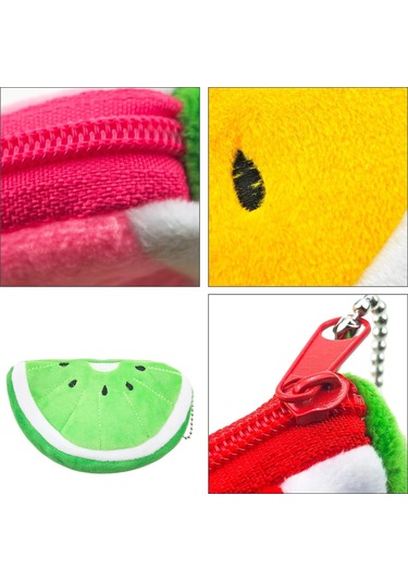 Suofeng Meyve Desenli Süper Yumuşak Kısa Kadife Cüzdan Seti: 5 Adet Çarpıcı Portföy, Telefon & Kart Çantası, Çeşitli Renk Seçenekleri Renkli