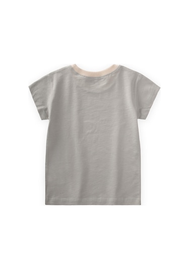 Cigit Palmiye Baskılı T-shırt 2-8 Yaş Mint Yeşil Mint Yeşili