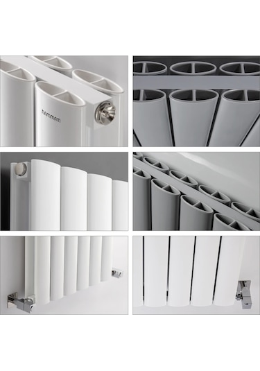 1800x315mm Lilac Dikey Antrasit Alüminyum Radyatör