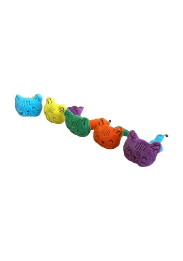 Sesli Peluş Yaylı Mutlu Kedi Köpek Oyuncağı 26 Cm Çeşitli Renklerde
