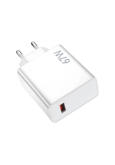 Tonex 67w Usb Girişli Turbo Şarj Adaptörü Başlık Beyaz