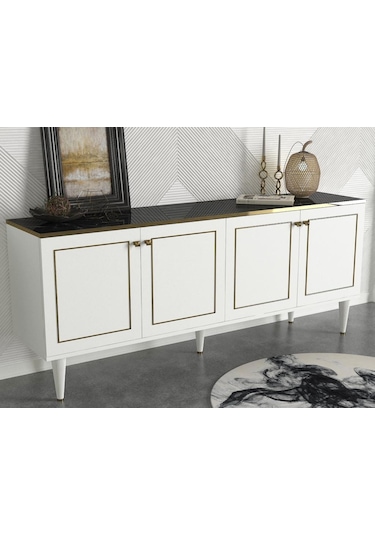Dekorister Exclusive Ravenna Konsol Beyaz-Mermer