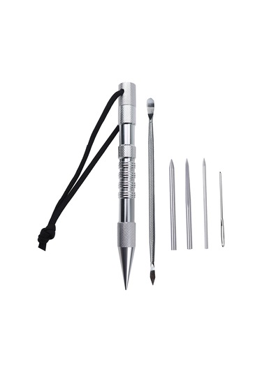 Suntek Paslanmaz Çelik Paracord Dikiş İğne 6-adet-gümüş 6 Adet Gümüş