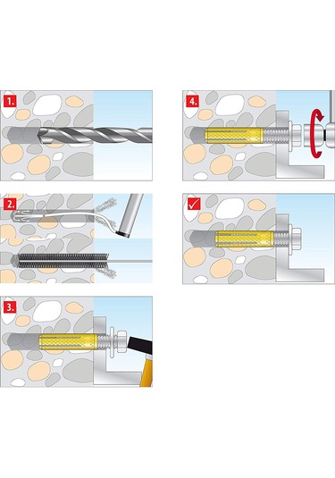 Tox Metrix Pirinç Çelik Çakma Dübel M10X34 Mm 4 Adet