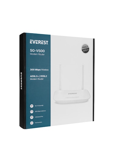 Everest SG-V500 2.4 GHz 300 Mbps Kablosuz VDSL/ADSL2+ Modem Router