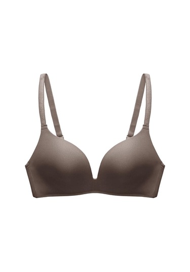 Koyu Gri Fallsweet Hiçbir Tel Dikişsiz Sutyen Ab Fincan Push Up Sütyen Kadınlar İçin Rahat İç Giyim Koyu Gri