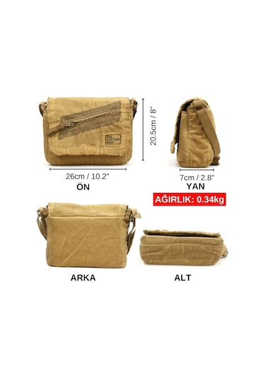 Oldcottoncargo Old Cotton Cargo 7136 Robbie S Bag Okul - Tablet - Omuz Çantası Camel