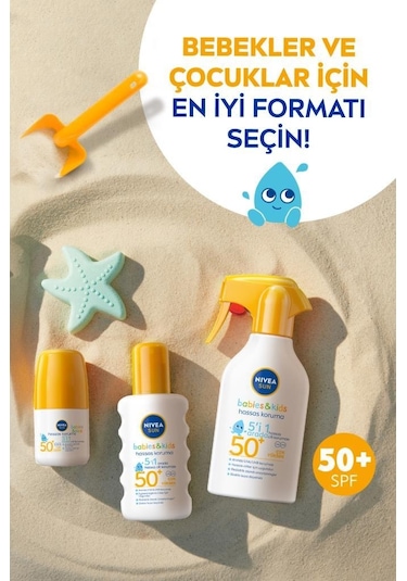 Nivea Sun Bebekler için Hassas Koruma Güneş Koruyucu Spf50 Roll-on 50 ML