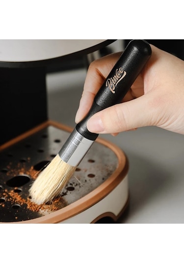 Globalbloom Siyah Ahşap Saplı Kahve Tozu Temizleme Fırçası Yoğun Kıllı Pratik Espresso Öğütücü Temizleyici