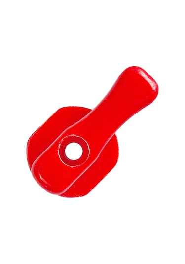 Kırmızı Plastik Mini Küresel Vana Başlığı Kollektör Kolu Ara Musluk Kelebek Başı -10 Adet