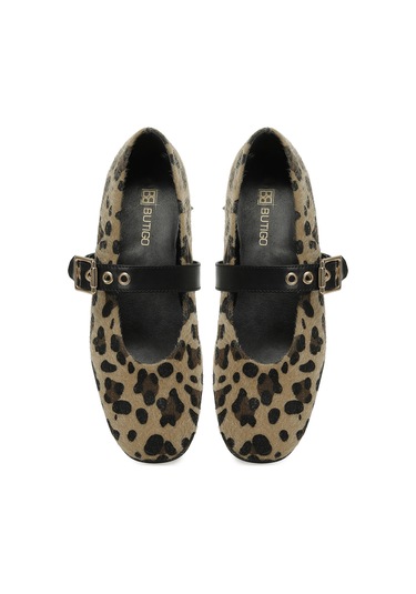 Butigo 25k-2009 5pr Taba Kadın Babet 000000000102042811 Taba-leopar