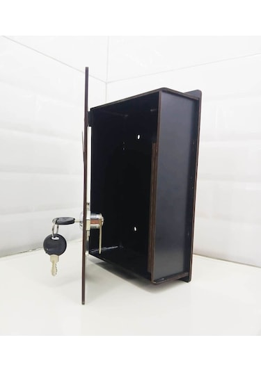 Siyah Küçük Boy Ahşap Dilek Ve Öneri Kutusu