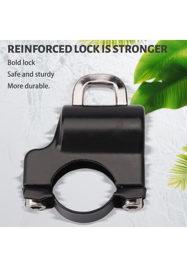 Pazly Suofeng Önleyici Motosiklet Kilidi Kask Hırsızlık Evrensel Çelik Çap, Anahtarlı, 22-26mm 2 - Vx