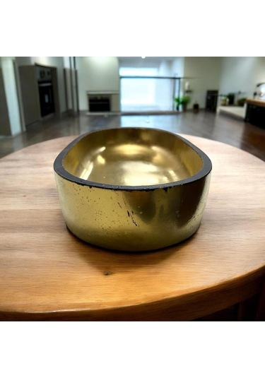 Dekor Dekoratif Tepsi Şık & Modern , Mum Kasesi, Orta Sehpa Obje Çok Amaclı Kase 2