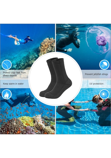 Geeroyoo Neopren Su Ayakkabısı: Isı Tutucu, Anti Kayma Tabanıyla Surf, Sorfing Ve Su Sporları İçin, Evde Terlik Olarak Kullanın Beden: L Çok Renkli