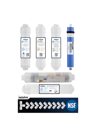 Mil Su Kapalı Kasa Su Arıtma Cihazı 10Lu Filtre Seti