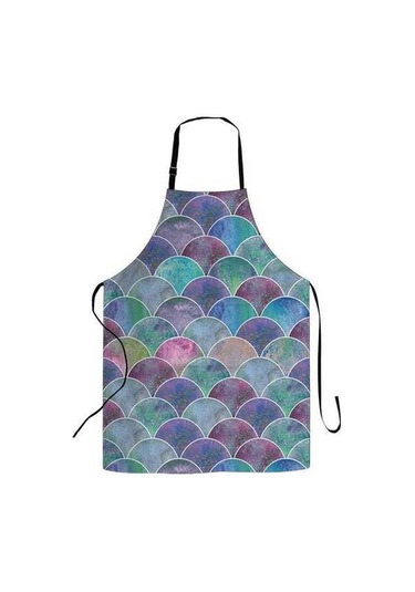 Fastbuy Kadın Ayarlanabilir Boyunlu Önlük, Evde Uygun Balık Desen, Rahat Doku Diğer