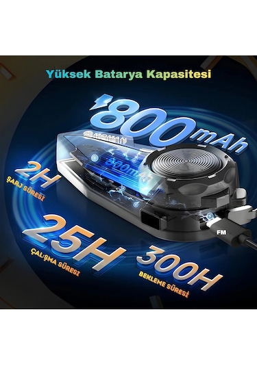 Moman H2e Motosiklet İnterkomu Çift Kanallı