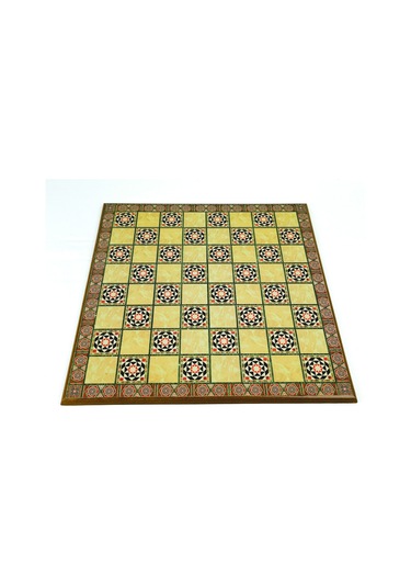 Sedef Desenli Polyester Vernik Kaplama Satranç Tahtası