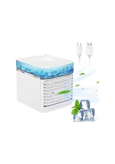 Ebitda 3 Hızlı Usb Soğutucu Fan - 41 Serinleten, Uv Dezenfekte, 7 Renk Led Masaüstü Klima - Ofis/yatak Odası/garaj İçin Etkili Soğutma