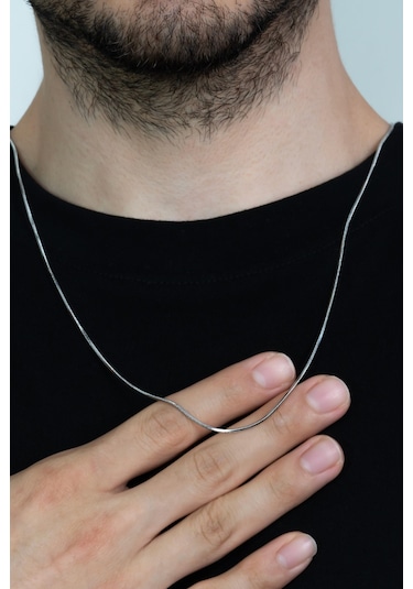Küp Model Ince Snake Yılan Kolye Erkek Çelik Zincir Eck03K (390748055) Çelik