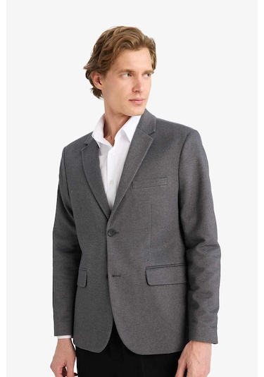 Defacto Slim Fit Blazer Ceket F7690ax26spar198 Antrasit-ar198