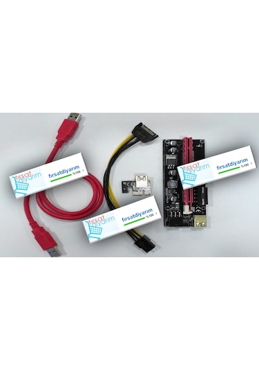 Riser Ver 9 0 PCI E Usb 3 01 1X To 16X PCI E Uzatma Riser Kart