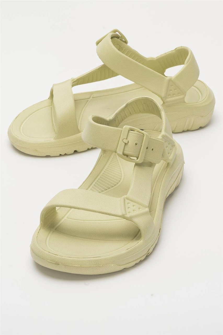 Unisex Eva Spor Kaymaz Yürüyüş Sandaleti Yeşil Yeşil