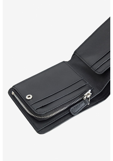Erkek Siyah Deri Cüzdan Siyah
