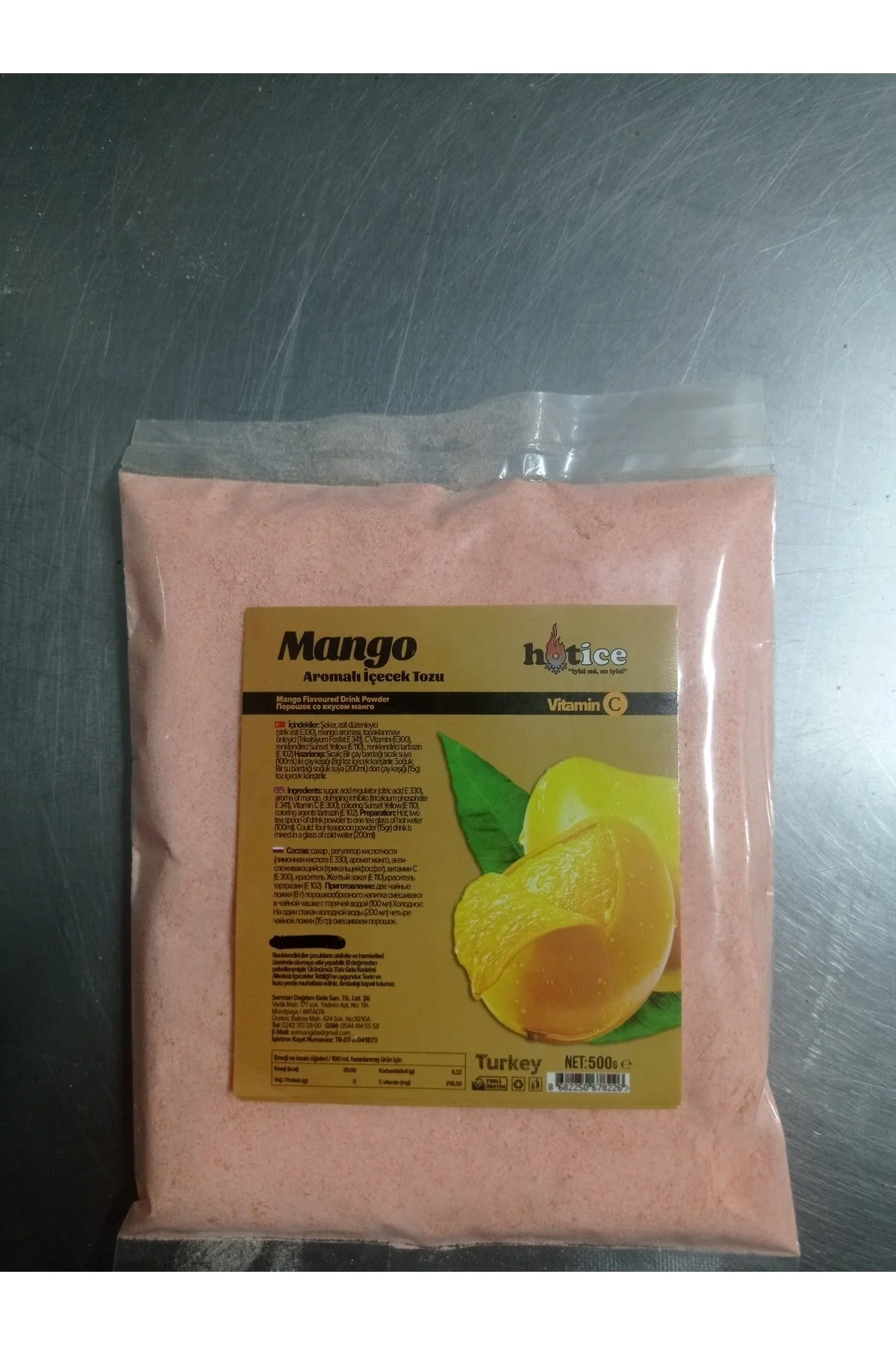 Mango Aromalı İçecek Tozu 500gr 500 G
