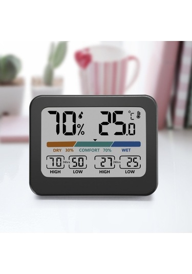 Ulzyvf Tipi Sıcaklık Renkli Ölçer Nem Fonksiyonlu Ev Ekranlı Dijital Çok Büyük Jh