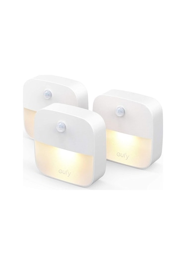 Lumi 3 Lü Led Gece Lambası Hareket Sensörlü, Otomatik Açma/kapama, Sıcak Beyaz Işık