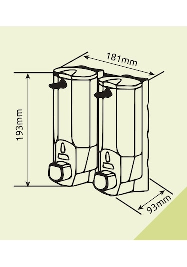Xinda Zyq138sk Sıvı Sabun Ve Şampuan Dispenseri 2' Li Krom 380 Ml