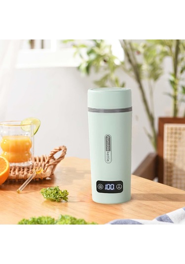 Suntek 350 ML Taşınabilir Otomatik Kapanan Kahve Su Isıtıcısı Yeşil