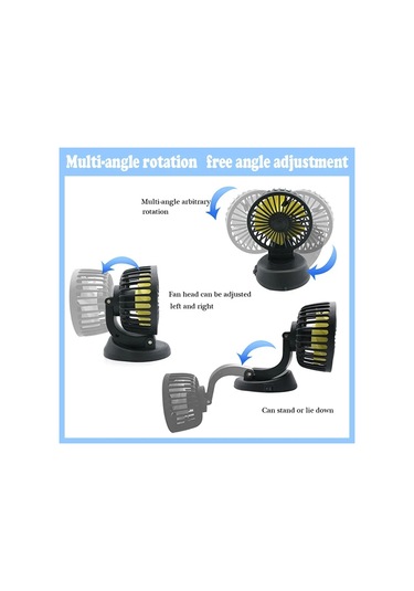 12/24v Taşınabilir Araç Soğutma Fanı 5v Usb Powered Araba Fanı 1 Adet